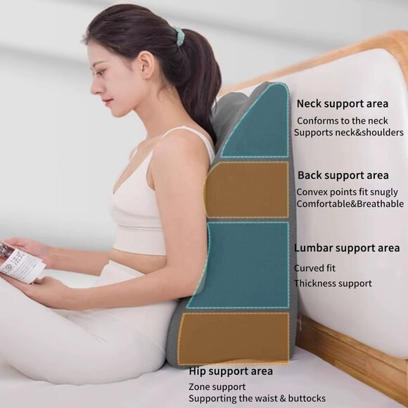 Triangle Back Cushion, Reading Pillow Backrest, Reading Wedge Pillow - Picture 11 of 16